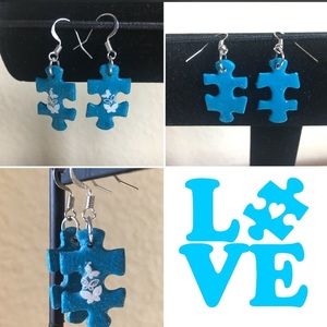 Beautiful puzzle piece earrings 💎 👈